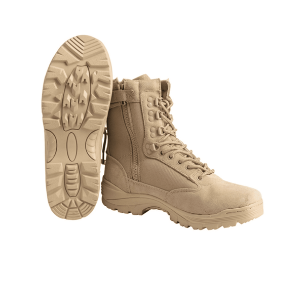 Militär vandringskängor - Khaki Tactical Boots YKK Zipper - Mil-Tec